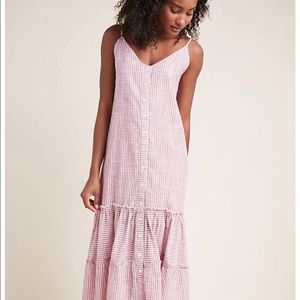 Anthropologie Sundry stripe  ruffle maxi dress
